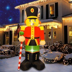 8 FT Christmas‎ Inflatables Giant Nutcracter Christmas Inflatable Outdoor Deco